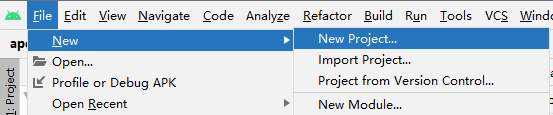 Create New Project Dialog